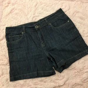 Merona dark denim shorts, 4” inseam, size 10